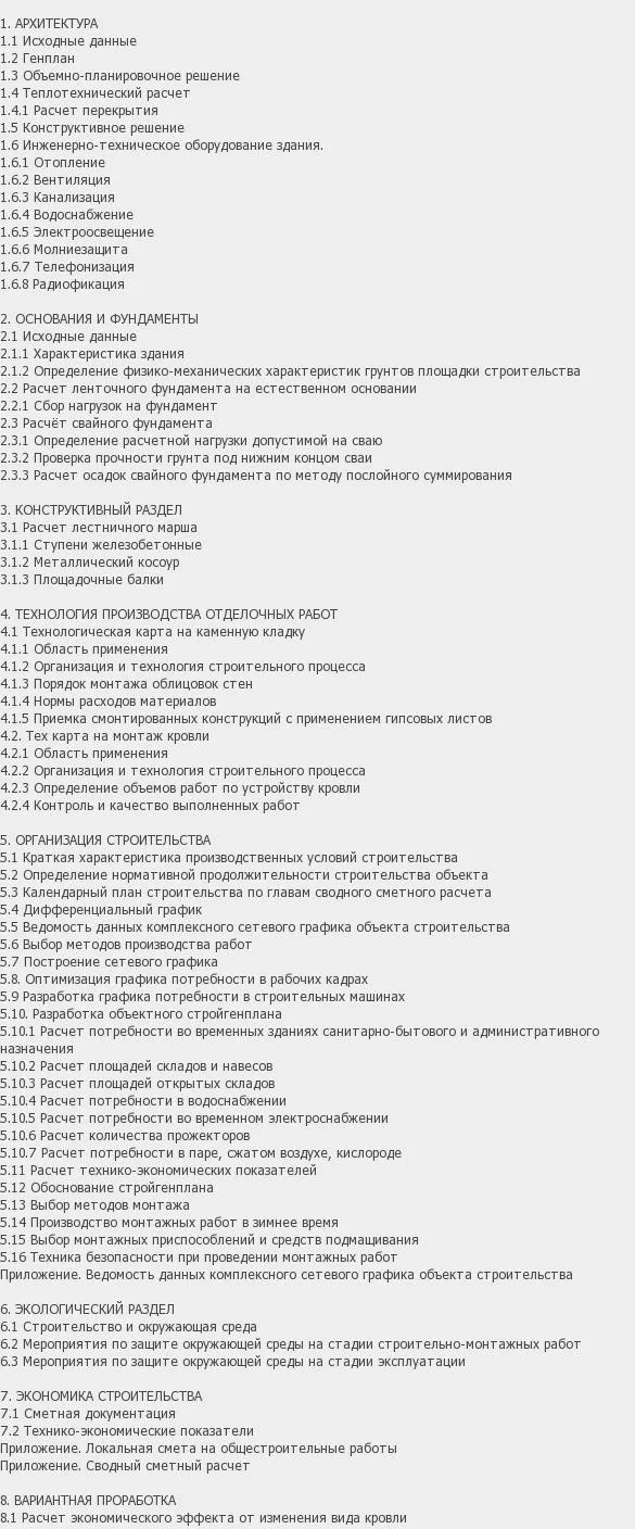 Содержание: Проект №1-316 "Ресторанный комплекс в г. Ижевск"